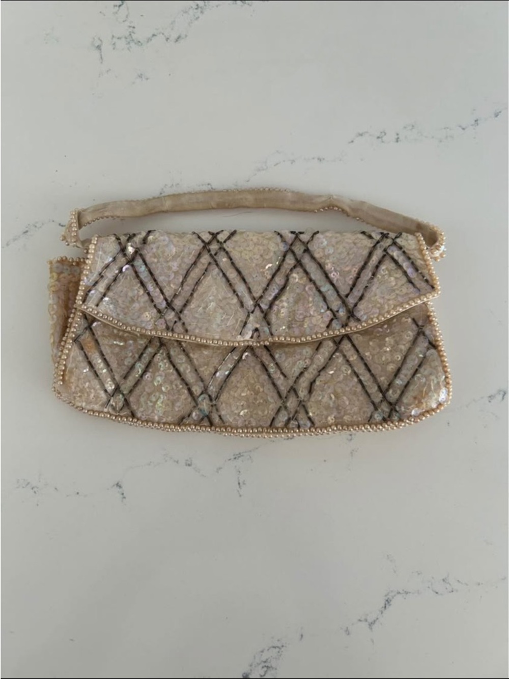 Vintage Small Sequin Purse/Clutch Made in Japan Evening Special Occasion Bag